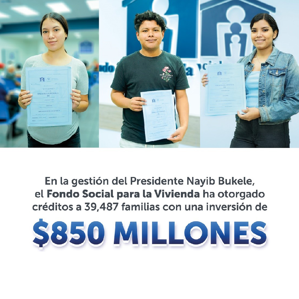 Imagen con información de noticia sobre otorgamiento de $850 millones en créditos desde el 2019.
